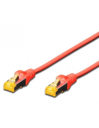 SFTP priključni kabel C6 RJ45 3m, rdeč, Digitus Lsoh