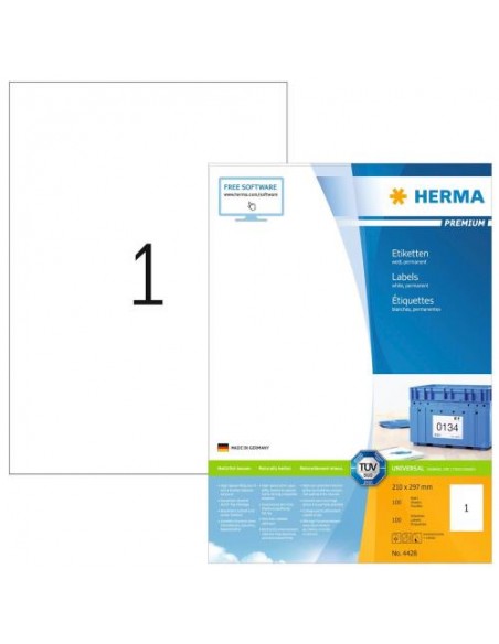 Etikete Herma Superprint Premium, 210x297 mm