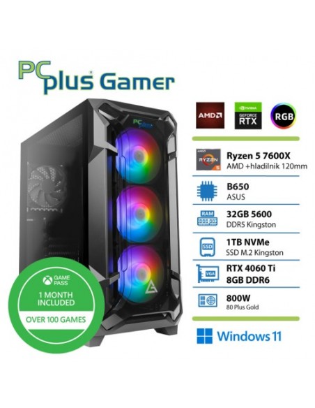 PC PCplus Gamer (147026) R5 7600X 32GB 1TB NVMe SSD RTX 4060Ti 8GB Windows 11