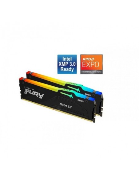 RAM DDR5 2x32GB 5600MHz Kingston Fury Beast RGB (KF556C36BBEAK2-64)