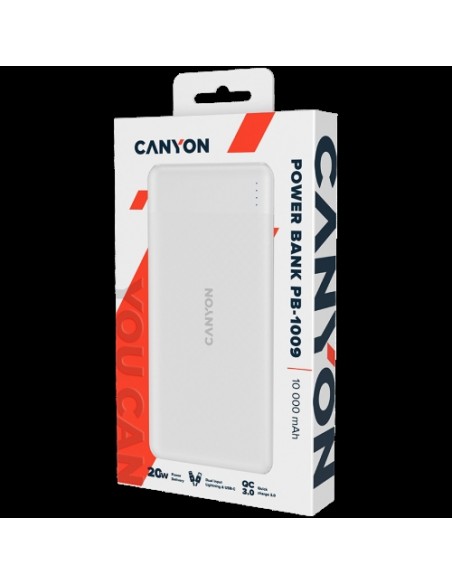 Prenosna baterija Canyon CNS-CPB1009W, 10.000mAh