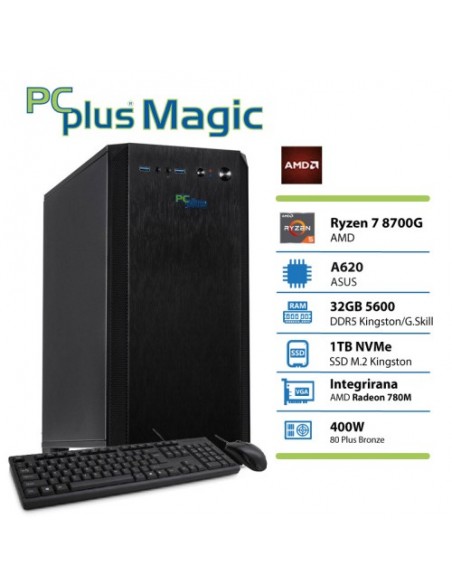 PC PCplus Magic (147242) Ryzen 7 8700G 32GB 1TB NVMe SSD Radeon 780M