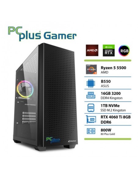 PC PCplus Gamer (147318) Ryzen 5 5500 16GB 1TB NVMe SSD RTX 4060 Ti 8GB DDR6