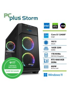 PC PCplus Storm (147408) i5-12400F 16GB 1TB NVMe SSD GeForce RTX 4060 DDR6 8GB Windows 11 Home