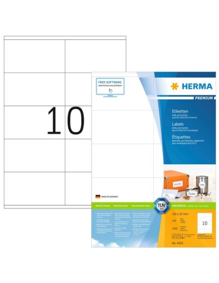 Etikete Herma Superprint Premium, 105x57 mm