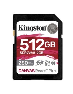 Spominska kartica SDXC 512GB Kingston Canvas React Plus V60 (SDR2V6/512GB)