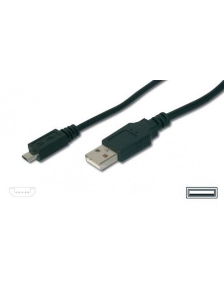 Kabel USB A-Micro B 3m Digitus AK-300110-030-S
