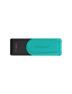 USB disk Kingston 128GB DT Exodia S 3.2 Gen1, črn/turkizen, z vrtljivim pokrovčkom