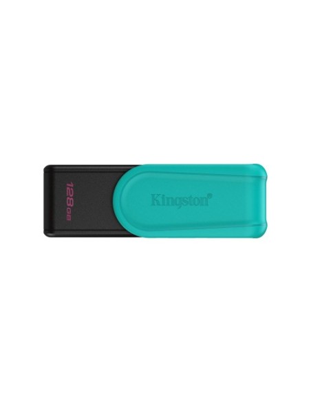 USB disk Kingston 128GB DT Exodia S 3.2 Gen1, črn/turkizen, z vrtljivim pokrovčkom