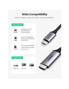 Kabel USB-C na HDMI 4K 60Hz, 1.5m, UGreen 50570