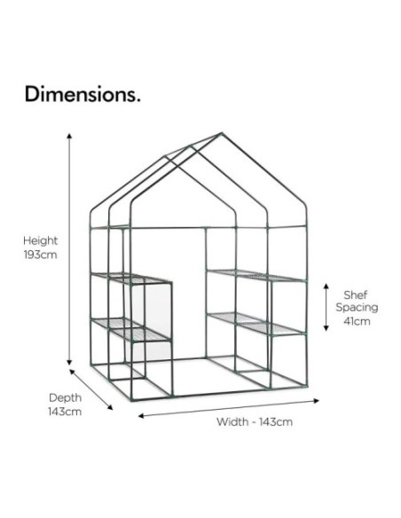 Rastlinjak VonHaus 2521022, 143x143x195cm