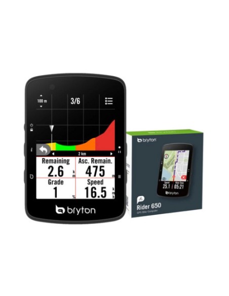 Kolesarski računalnik Bryton Rider 650 E, USB-C
