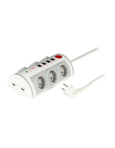 Prenapetostna zaščita EFB EK610, 6x220V+2xRJ45+2xRJ11+2xUSB