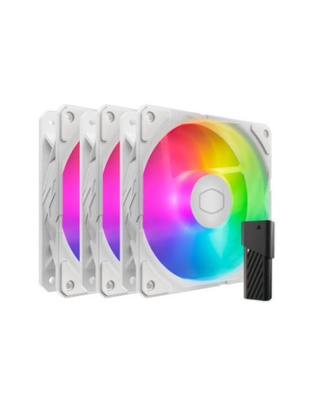 Ventilator Cooler Master SickleFlow Edge 120 ARGB White Edition (MFX-B2DW-253P2-R2), bel, 3-pack