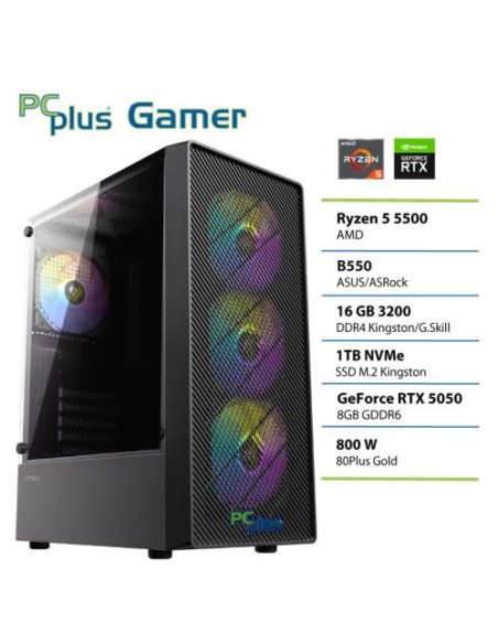 PC PCplus Gamer (148156) Ryzen 5 5500 16GB 1TB NVMe SSD GeForce RTX 5050 8GB