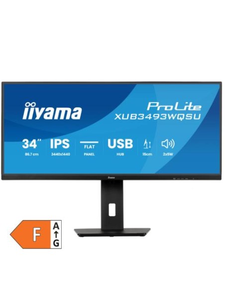Monitor IIYAMA 34"/86,7cm XUB3493WQSU-B6, 3440x1440, 1000:1, 400 cd/m2, 1ms