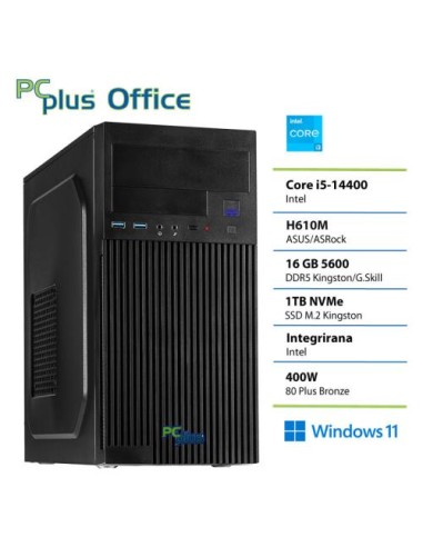 PC PCplus E-Office (148177) i3-14100 16GB 1TB NVMe SSD Win 11 Home