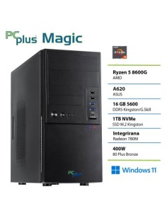 PC PCplus Magic (148234) Ryzen 5 8600G 16GB 1TB NVMe SSD Win 11 Home