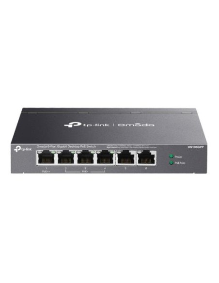 Switch TP-Link Omada DS106GPP, 6-port gigabit, 3x PoE+ 1x PoE++