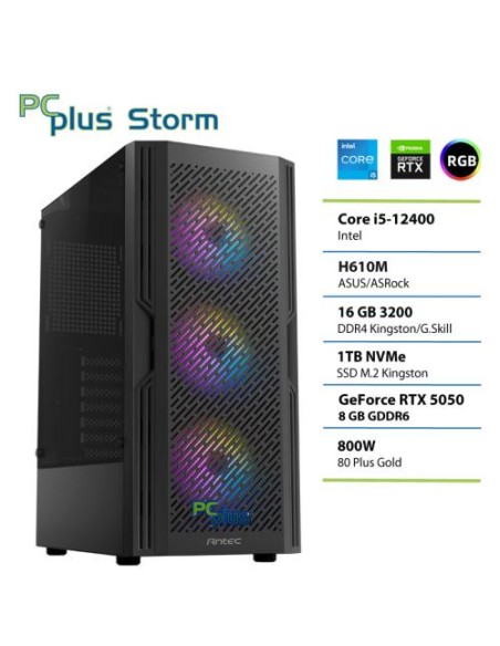 PC PCplus Storm (148349) i5-12400F 16GB 1TB NVMe SSD RTX 5050 8GB