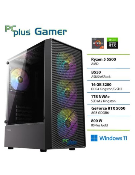 PC PCplus Gamer (148155) Ryzen 5 5500 16GB 1TB SSD RTX 5050 W11H