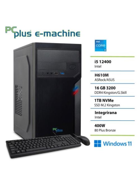 PC PCplus E-Office (148446) i5-12400 16GB 1TB NVMe SSD W11H