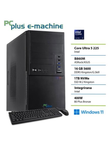 PC PCplus E-Machine (148441) Core Ultra 5 225 16GB 1TB NVMe SSD W11H
