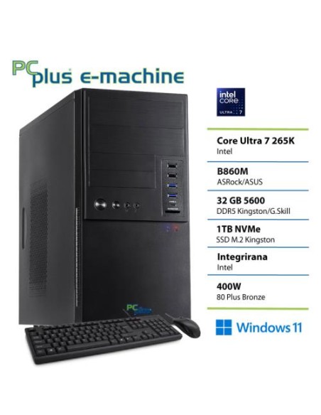 PC PCplus E-Machine (148445) Core Ultra 7 265K 32GB 1TB NVMe SSD W11P