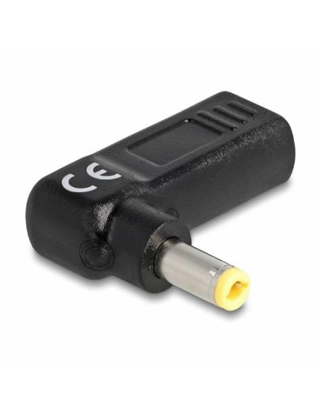 Napajalni adapter USB-C v 5,5 × 2,5 mm 60W kotni Delock 60011
