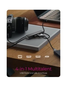 Priklopna postaja IcyBox IB-HUB1439-LAN