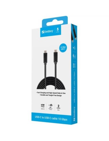 Kabel USB-C 2m 65W, Sandberg 136-09