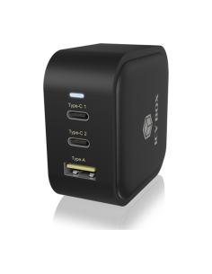 Polnilec za telefon IcyBox IB-PS1030-PD, 65W, 3-portni USB-C/A