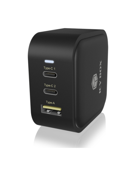 Polnilec za telefon IcyBox IB-PS1030-PD, 65W, 3-portni USB-C/A
