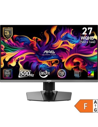 Monitor MSI 27"/68.6cm MAG 272QP, 2560x1440, 500Hz, 300 cd/m2, 0.03ms