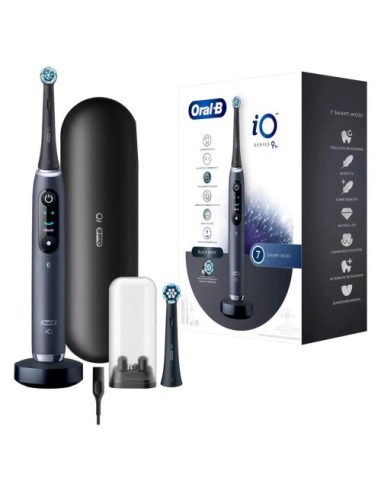 Zobna ščetka Oral-B iO 9N Lux Edition s senzitive glavo polnilna + potovalni polnilnik črna (9N Black Onyx)