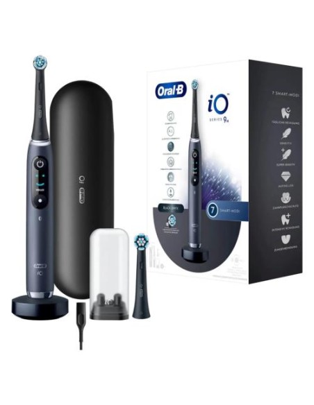 Zobna ščetka Oral-B iO 9N Lux Edition s senzitive glavo polnilna + potovalni polnilnik črna (9N Black Onyx)