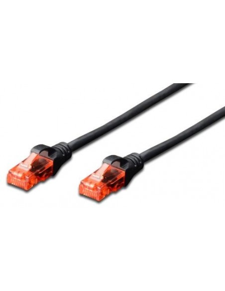 Priključni kabel UTP C6 RJ45 5m, črn, Digitus