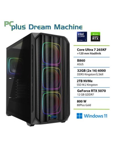 PC PCplus Dream Machine (148668) Ultra 7 265KF 32GB 2TB NVMe SSD RTX 5070 12GB W11H