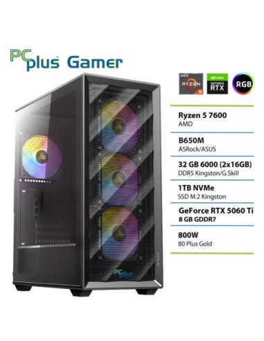 PC PCplus Gamer (148673) Ryzen 5 7600 32GB 1TB SSD RTX 5060Ti