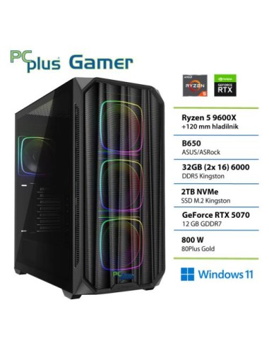 PC PCplus Gamer (148670) Ryzen 5 9600X 32GB 2TB SSD RTX 5070 W11H