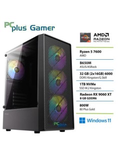 PC PCplus Gamer (148674) Ryzen 5 7600 32GB 1TB SSD RX 9060XT W11H