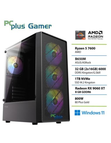 PC PCplus Gamer (148674) Ryzen 5 7600 32GB 1TB SSD RX 9060XT W11H