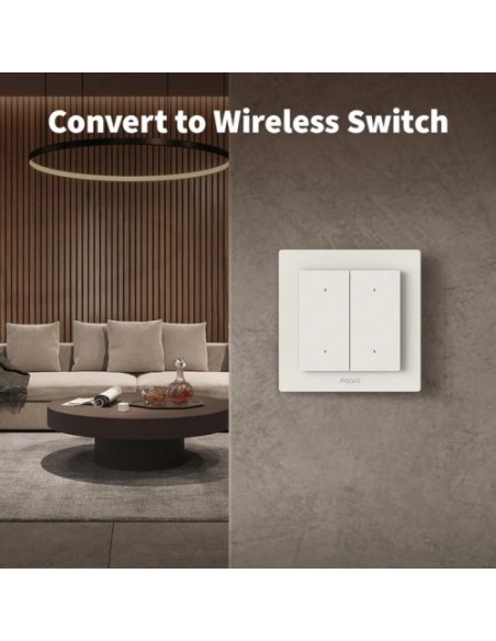 Zigbee pametno stikalo za luči AQARA H2 (WS-K08D), 4 gumbi - 2 kanala