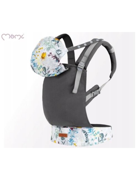 Otroška nosilka / kenguru MoMi COLLET 2v1, ergonomska, nošenje spredaj ali zadaj, kapuca, podpora za glavo, 6 nastavitvenih točk