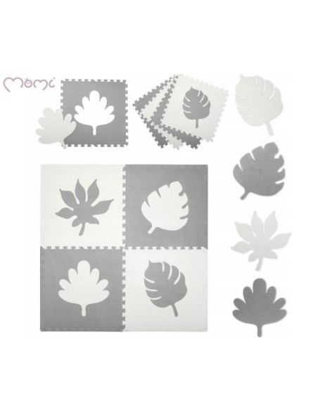 Otroška igralna podloga MoMi FELI, 3v1, vodoodporna, protizdrsna, notranja, zunanja, mehka, varna, zanimiva, siva