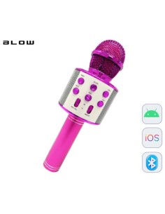 Mikrofon Blow PRM402 KARAOKE z zvočnikom, roza