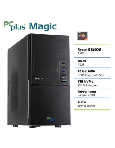 PC PCplus Magic (148230) Ryzen 5 8600G 16GB 1TB NVMe SSD