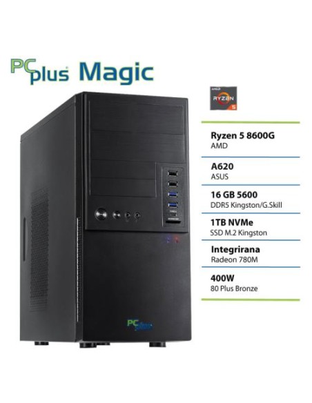 PC PCplus Magic (148230) Ryzen 5 8600G 16GB 1TB NVMe SSD