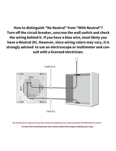 Zigbee pametno stensko stikalo AQARA WS-EUK01 Single / AK071EUW01