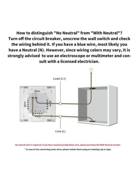 Zigbee pametno stensko stikalo AQARA WS-EUK01 Single / AK071EUW01